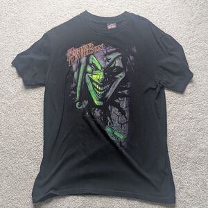 Harley-Davidson Black Tee with Green & Purple Joker Graphic